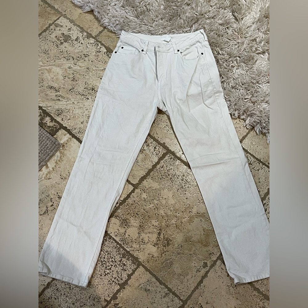 H&M off white denim size 10